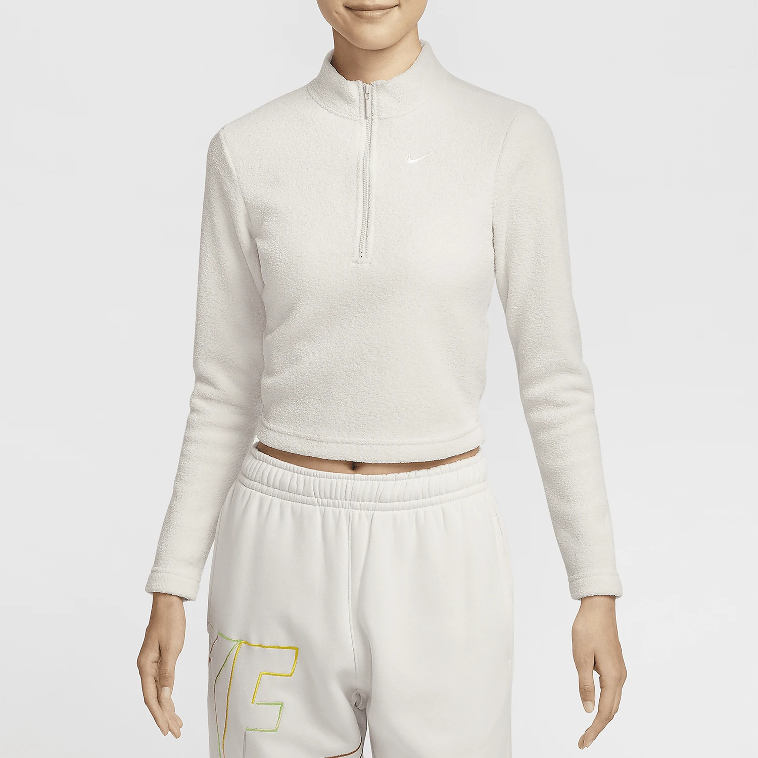 

Nike genuine Autumn New Women's Fleece Half-Zip Slim Long Sleeve FV8029-104