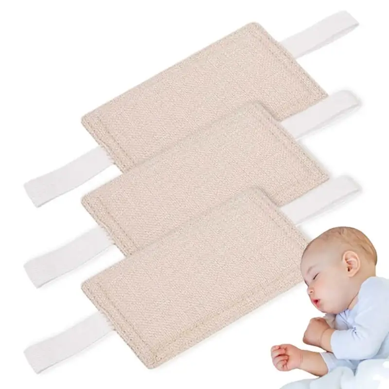 Door Silencers For Slamming 3PCS Nursery Door Closer Silencer With Strong Elastic Straps Quiet Door Pads For Nursery Baby Light