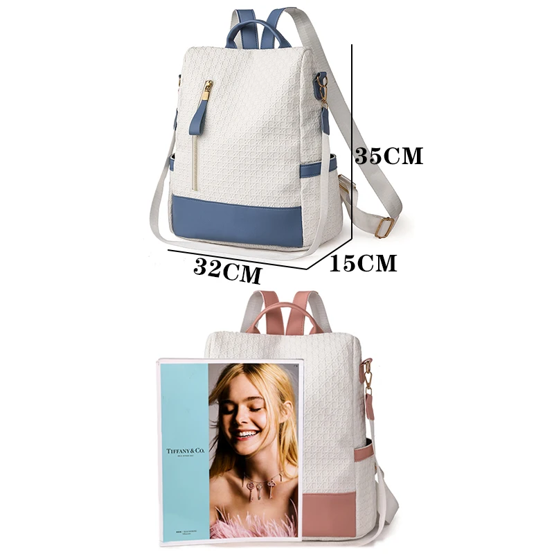 Splashproof Nylon Backpacks Luxury Brand Travel BookBag Mochilas For Teenage Girls Sac Burglar Proof Design Women's Backpack