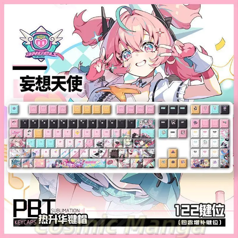 Zenless Zone Zero Angels of Delusion - Keycaps pour clavier mécanique de jeu - PBT - Sublimation thermique - 122 touches