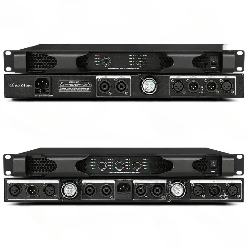 Professional Digital Amplifier Pure Post-Class Two-Channel Home Stage High-Power Amplifier