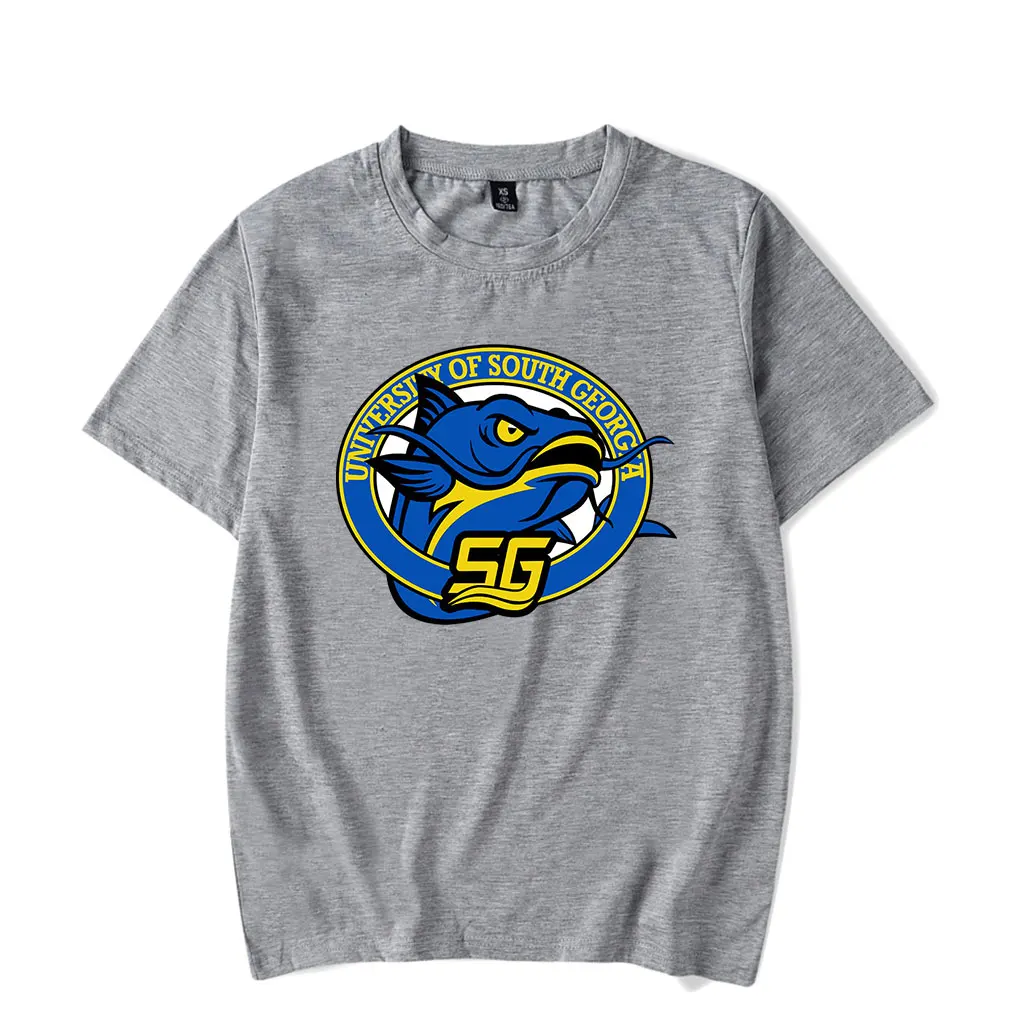 تشاد باورز جنوب جورجيا سمك السلور شعار التي شيرت مضحك كرة القدم ميرش Crewneck قصيرة الأكمام التي شيرت الرجال/النساء برنامج تلفزيوني بلوزات على الموضة #4