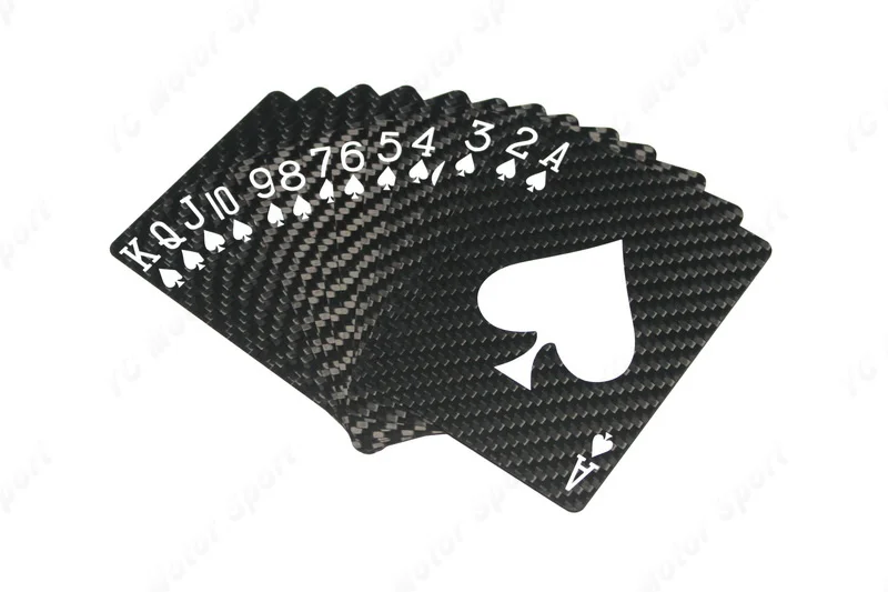 Car Accessories Free Shipping Gift Carbon Fiber Poker Cards​ Playing Cards Game With Leather Case Waterproof