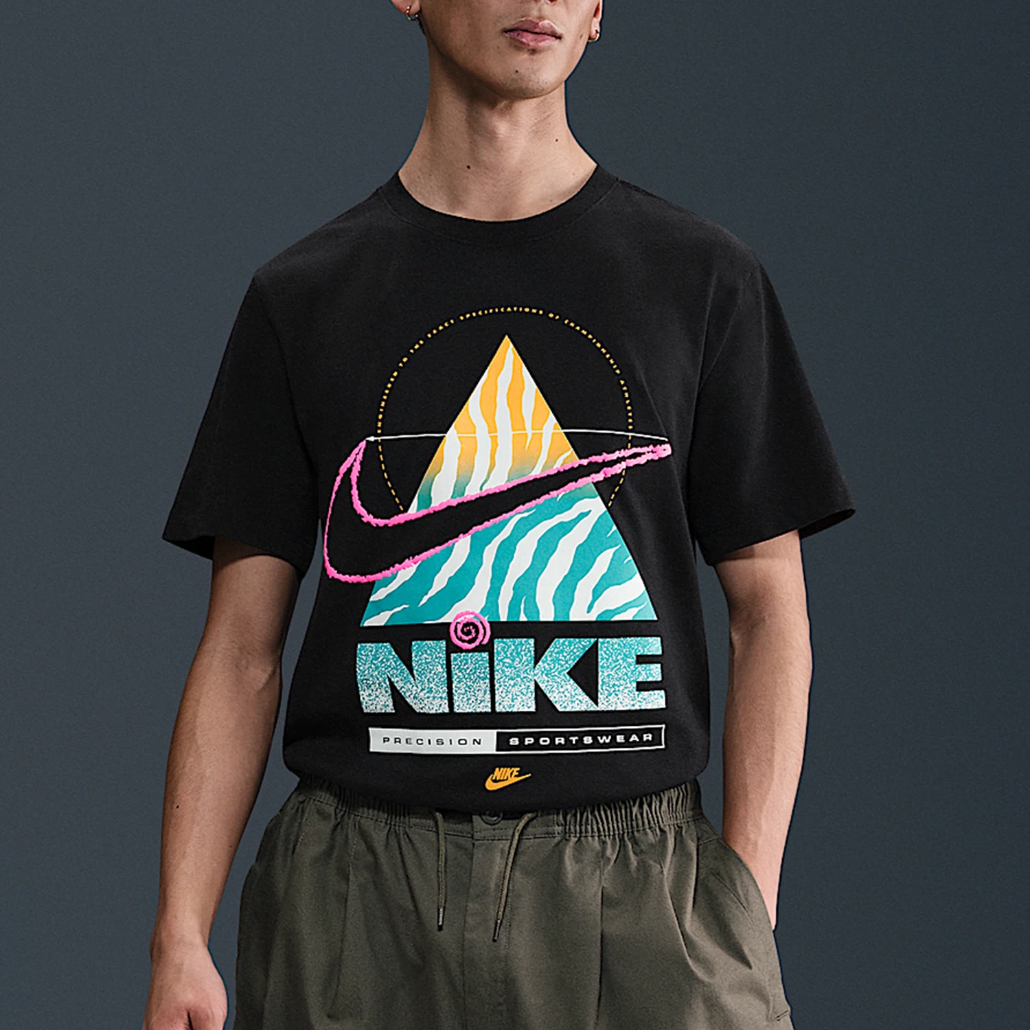 

Официальный оригинальный летний мужской модный дышащий рукав Nike с коротким рукавом 2025 года и принтом HV9150-010