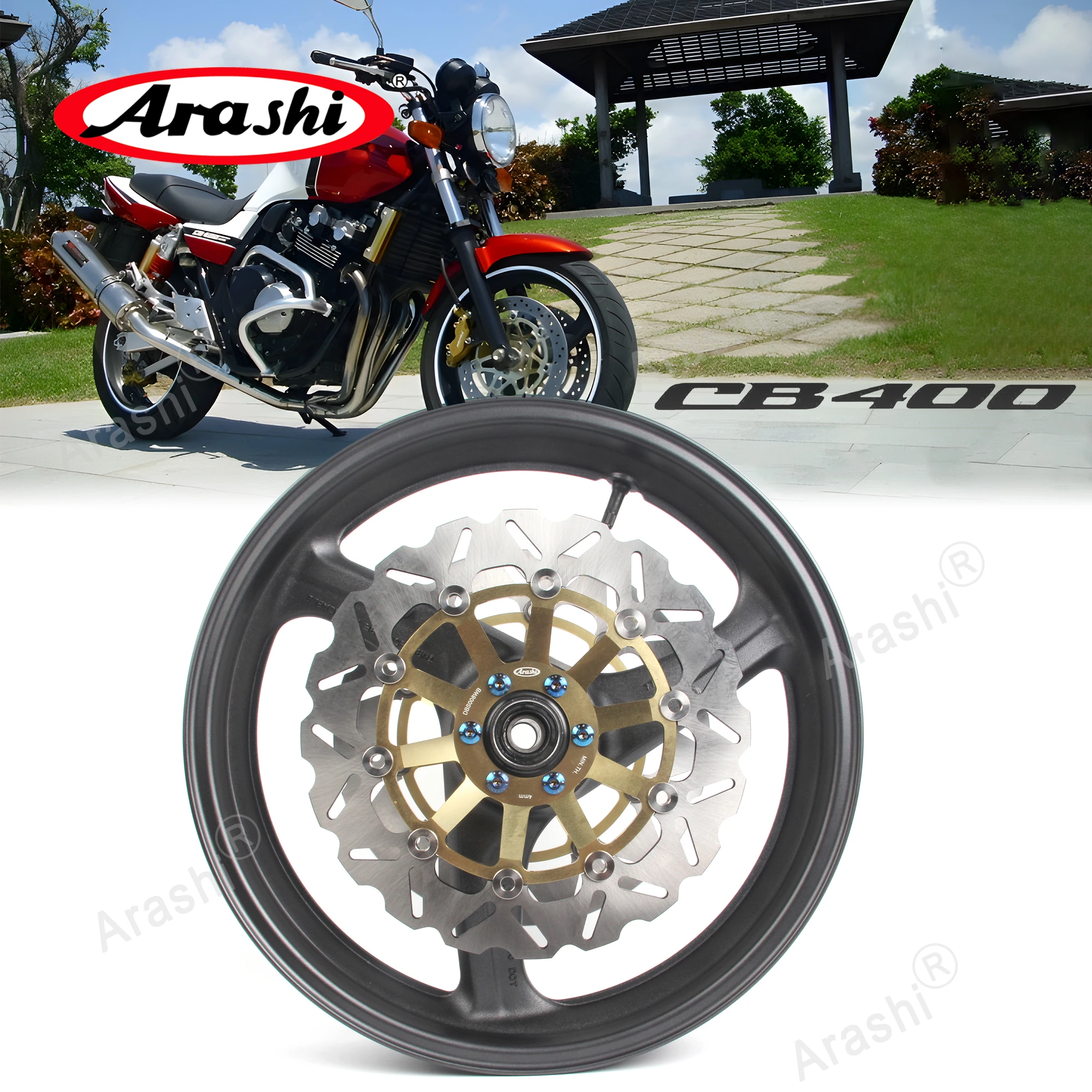 أراشي-دوّارات قرصية لحافة العجلات الأمامية ، مجموعة واحدة ، مناسبة لهوندا VTEC av VTEC400 من-99 01 02 04 05 07 08 09-14