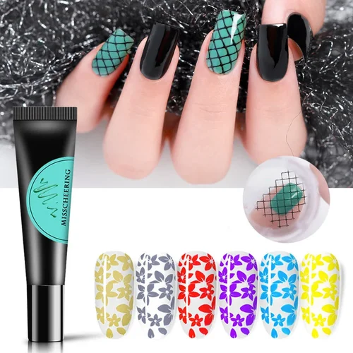 Imagen 2 del producto Botella de 12 colores, 8ml, esmalte de Gel estampado, negro, blanco, dorado, plata, estampado de uñas, esmalte de impresión en Gel, barniz de Gel en remojo YZL9