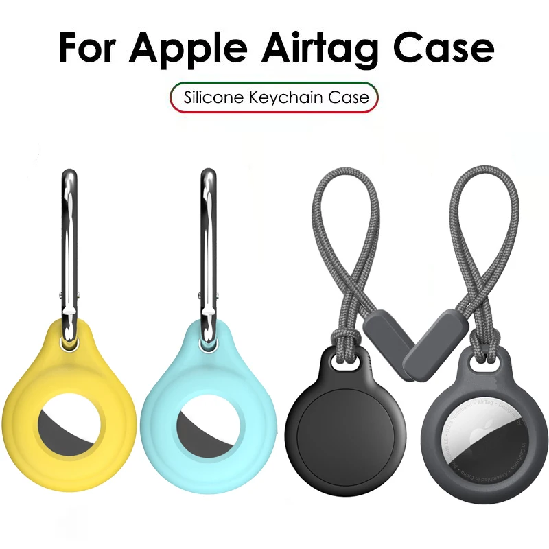 For Apple Airtags Cover Anti-Lost Silicone Keychain Protection for Airtag Tracker Tracker Device Cover Tracker