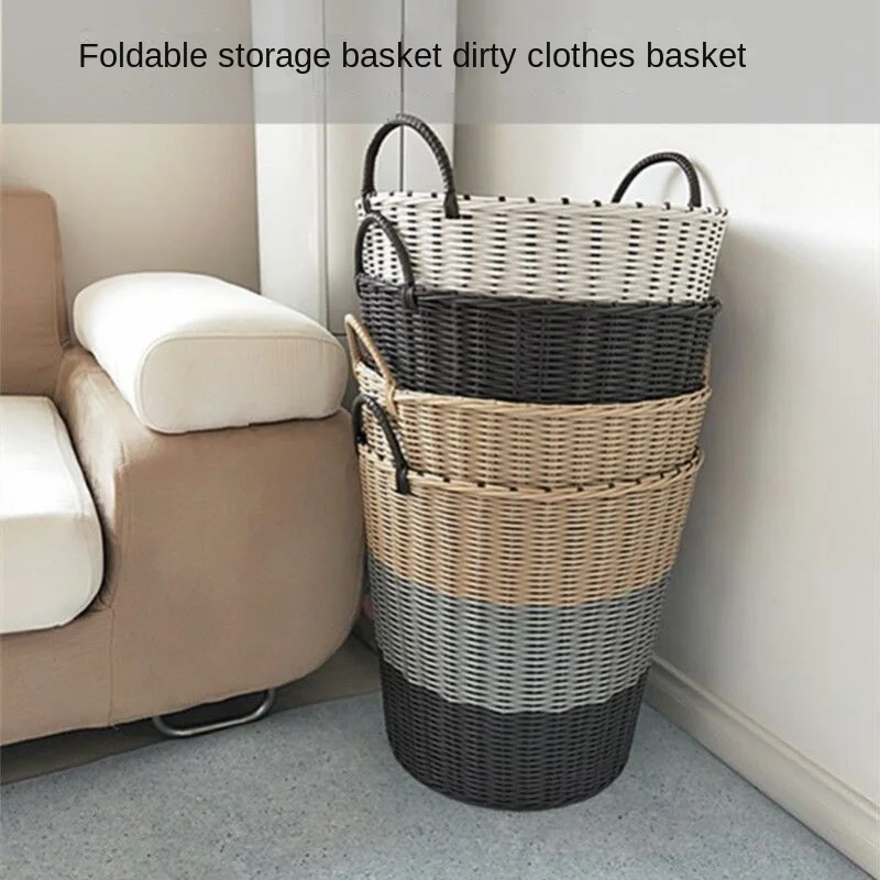 

Bamboo storage basket, large foldable dirty clothes basket, toilet, bathroom, laundry storage basket, household clothes, toy buc