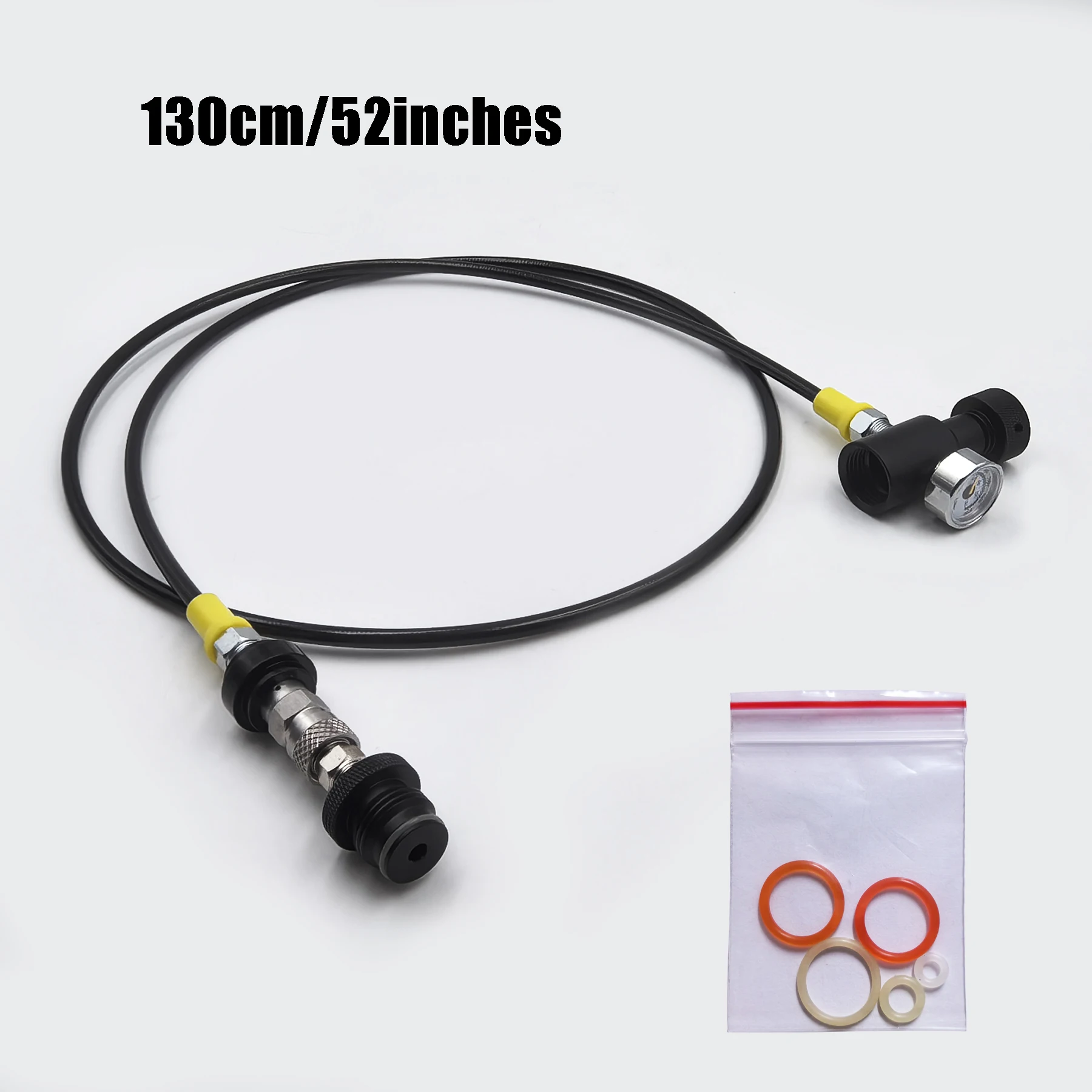 Lightweight Marker Remote Hose Microbore Straight Line 130cm 52inches with Slide Check Quick Disconnect Gauge
