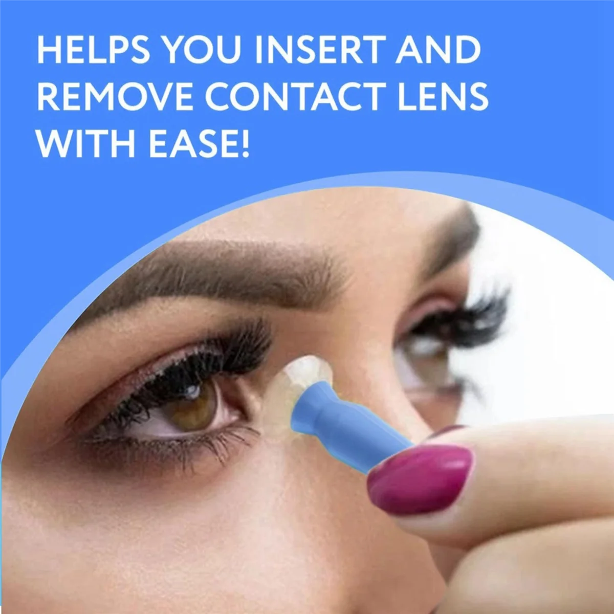 Beauty Lens Remover e Inserter Contatti senza sfiato per lenti a contatto rigide e occhi protesici 6 pezzi