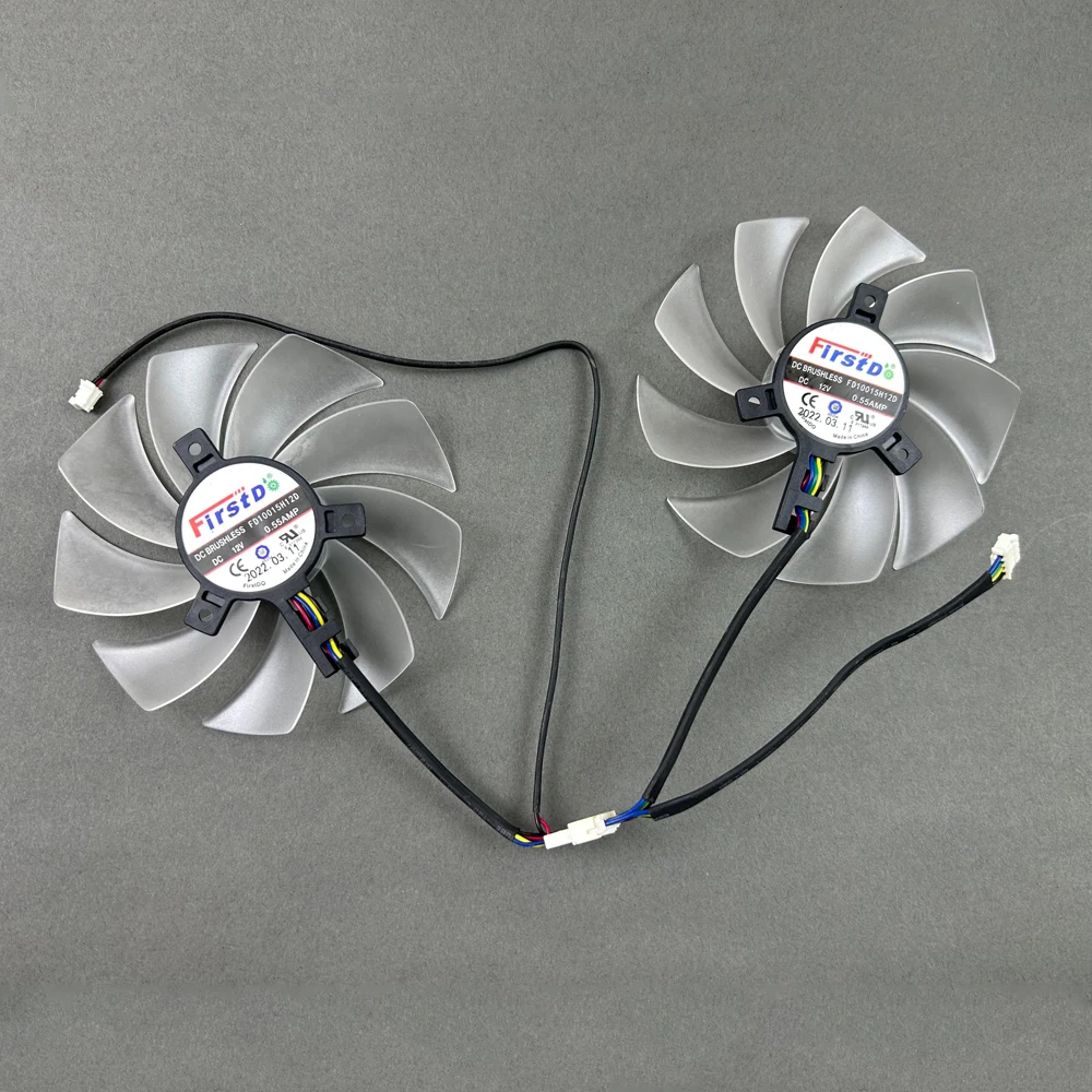 لتقوم بها بنفسك مروحة التبريد 95 مللي متر 4pin FD10015H12D RX6600XT 6650 GPU مروحة ل Powercolor RX 6650 6600 XT 7600XT Hellhound بطاقة الرسومات مروحة