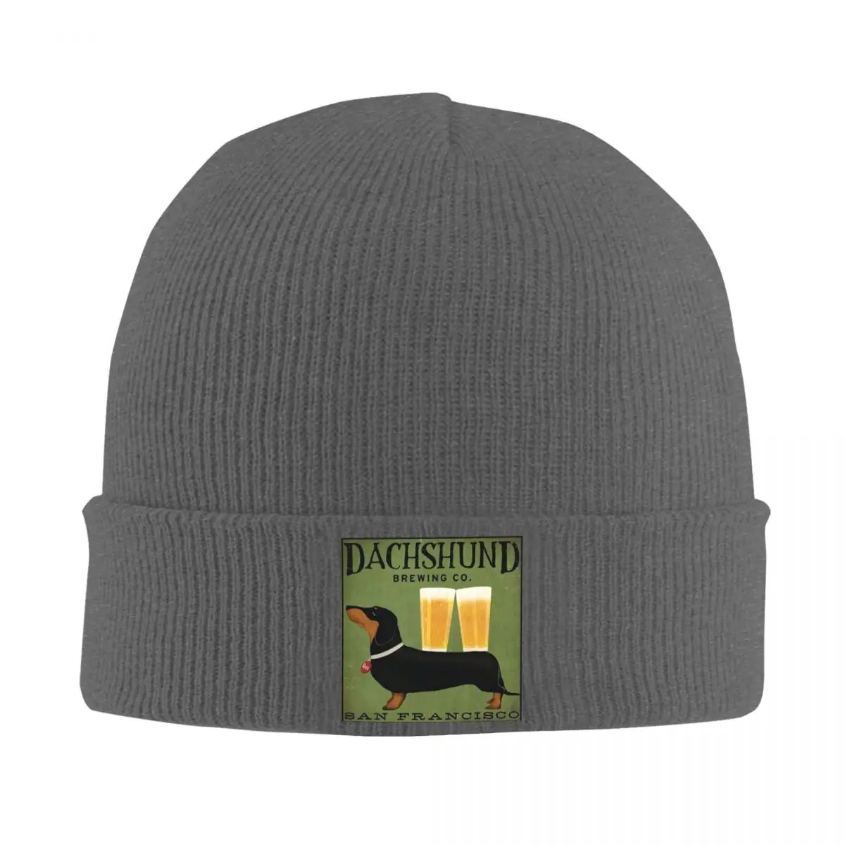 

Такса Brewing Co, теплая вязаная шапка, шляпа в стиле хип-хоп, осенне-зимняя уличная шапка, шапки для взрослых унисекс