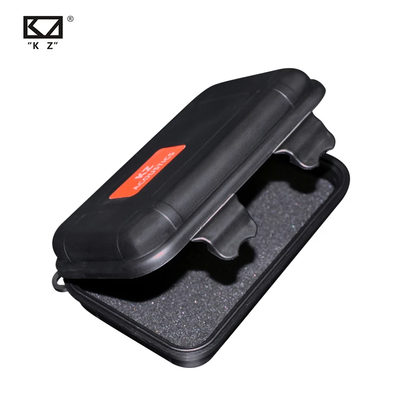 KZ Square Case High End In Ear Earphones Case Bag PU Zipper Storage Box Black Portable Hold Storage Box Original HiFi Headphones