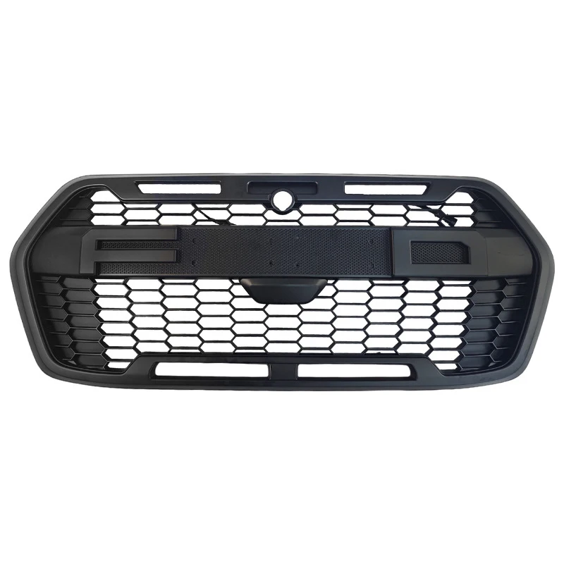 Voor Ford Transit Mk8 150 250 350 Europese Versie 2019-2025 Raptor Stijl Auto Grille Body Kit Grill mat Zwart Met LED