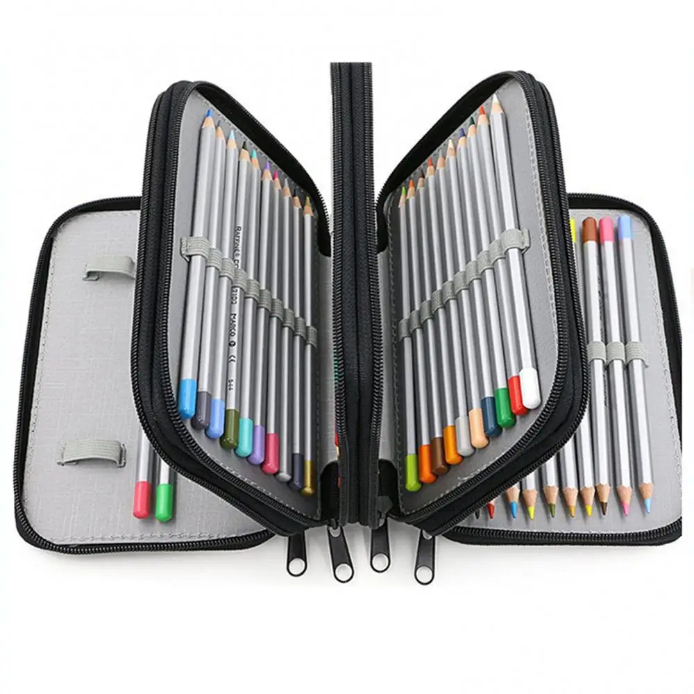 4-Layer مقلمة 72 ثقوب قلم رصاص الحقيبة قلم رصاص حقيبة التخزين منظم قرطاسية حقيبة أقلام رصاص estojo escolar пена1064кольный