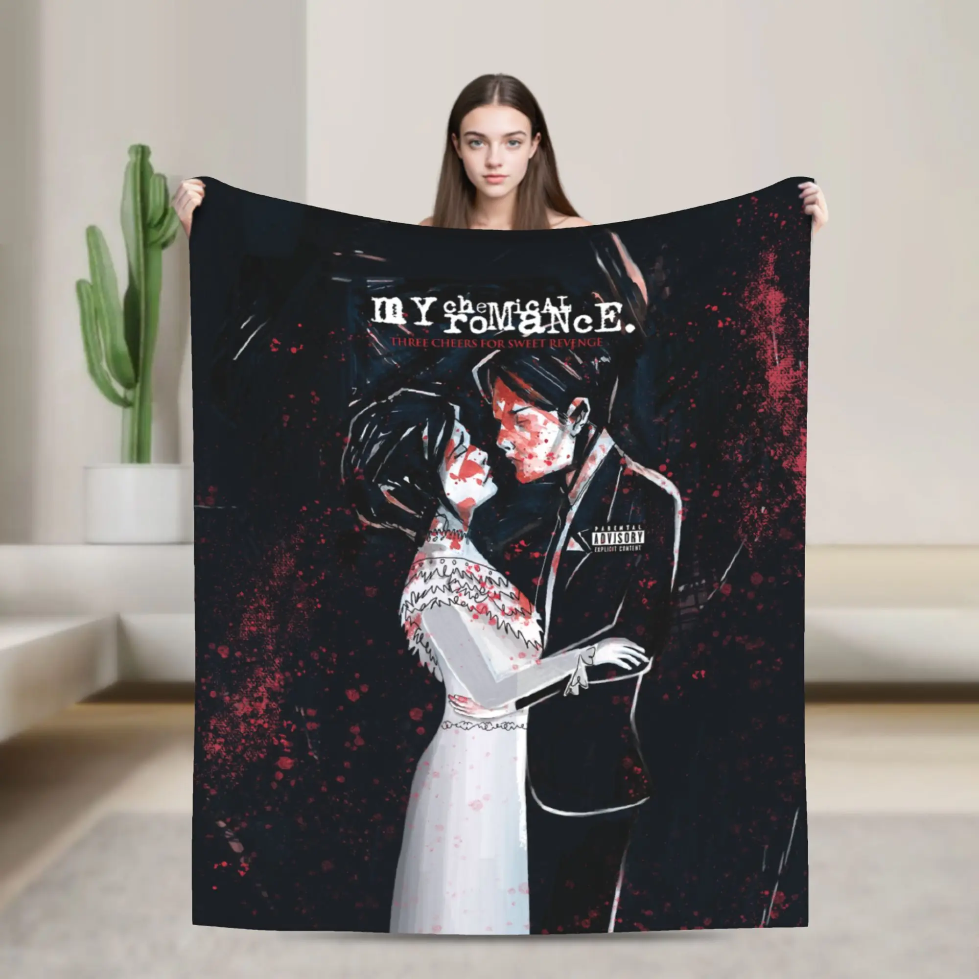 بلدي الكيميائية الرومانسية بطانية الفانيلا الربيع/الخريف المحمولة فائقة النعومة رمي بطانية ل أريكة الأريكة المفارش #2