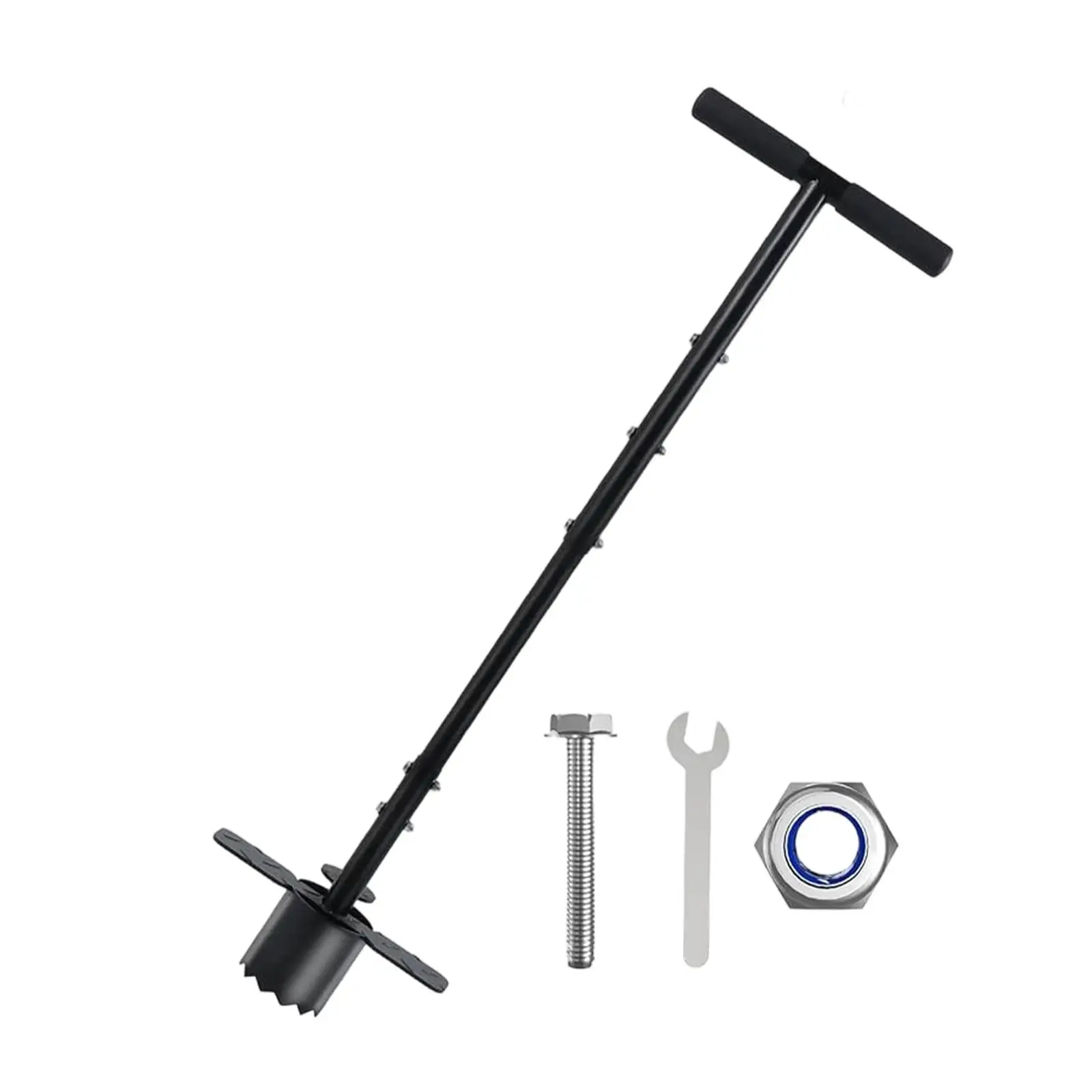 Lawn Bulb Planter with Long Handle And Serrated Base, Tool for