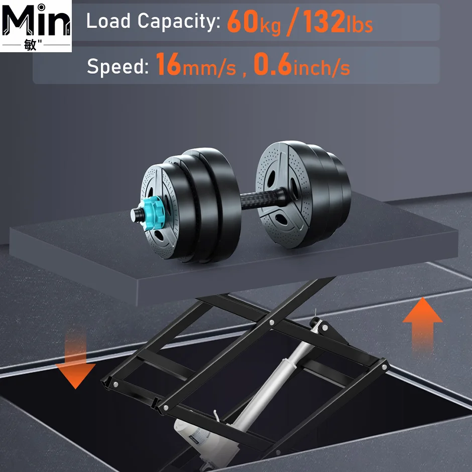 WIFI Remote Control Motor Drive Lifting  Stand 60kg Load 1005mm Stroke Iron Frame Platform