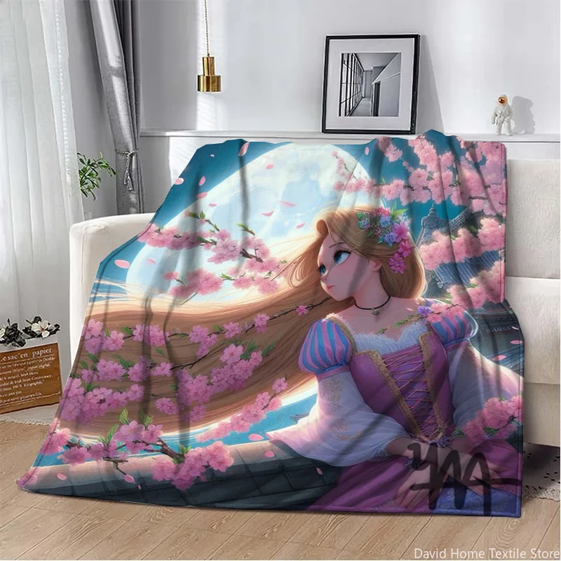 Tangled Rapunzel Printed Flannel Thin Blanket King Size Luxury Winter Throw Travel Blankets for Children Sofa  Fashion Gift