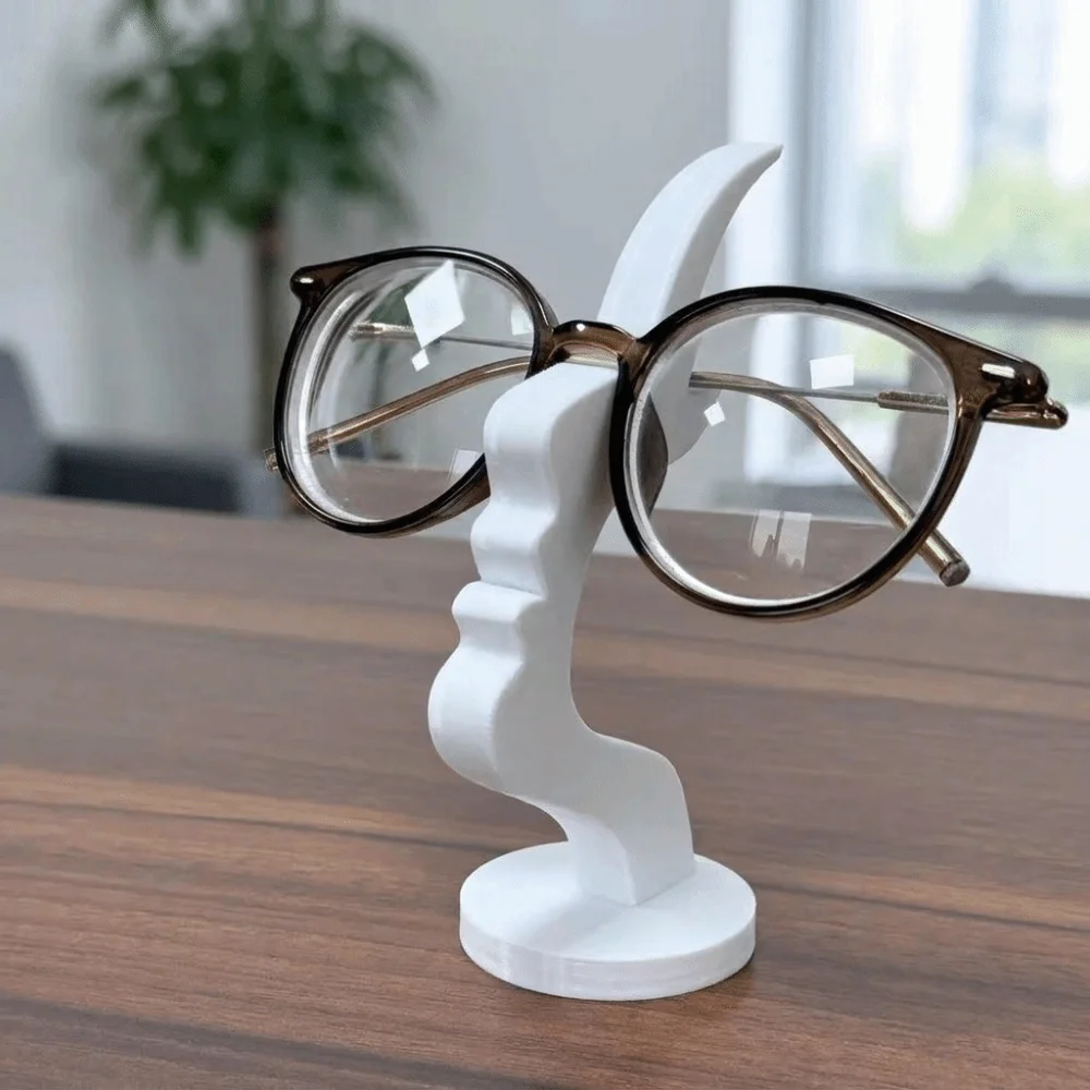 Curved Design Side-Face Shaped Eyeglass Holder Creative Artistic Lightweight Eyewear Display Rack Practical Abstract Face Shaped