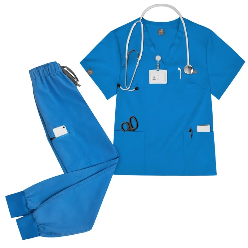 Sterile Medical Scrubs for Doctors & Nurses - Antibacterial Unisex Uniform with Pockets, Hospital OR Dental Clinic Workwear