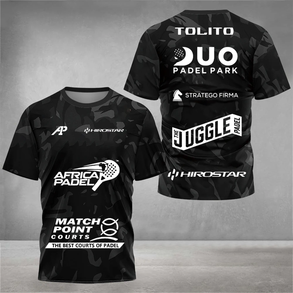 Sommer-Neukollektion Padel Multi Text Padel Grafik 3D-Druck Herren Damen Unisex Schnelltrocknend Atmungsaktives Sport-Wettkampf-T-Shirt – Detail 14