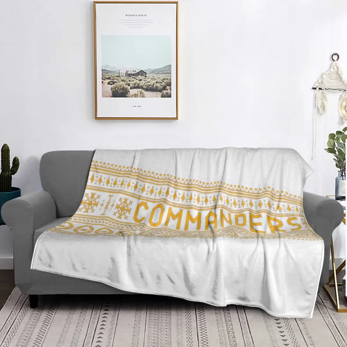 Commanders Xmas Edition Blankets Soft Warm Flannel Throw Blanket Bedspread for Bed Living room Picnic Travel Home Couch