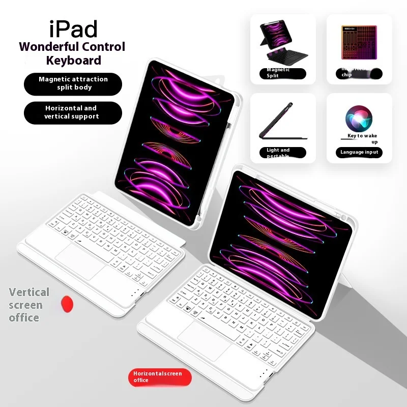 

Split Body Keyboard Case For Ipad 10th Gen 11 Inch Tablet Mini6 Detachable Protective Cover 12.9 Inch Magnetic Absorption