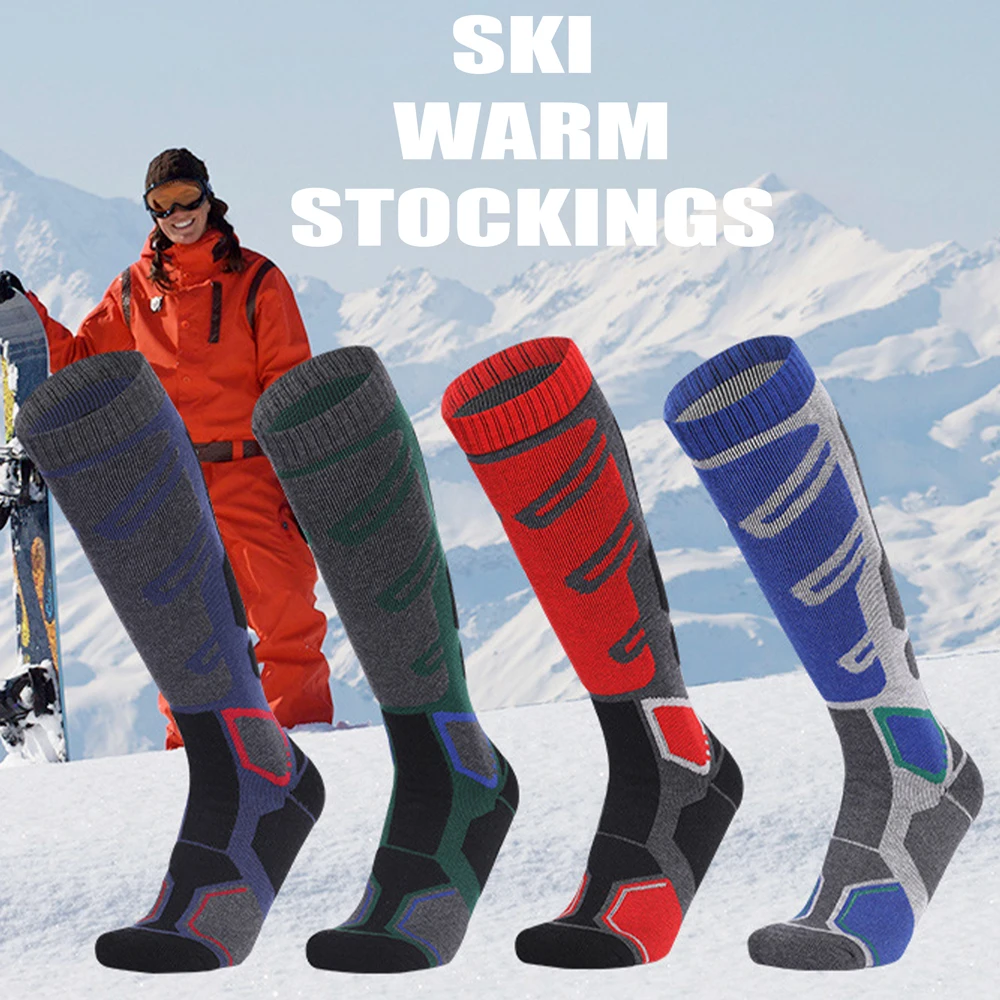 Calcetines térmicos de algodón para hombre y adulto, medias de esquí cálidas para exteriores, ciclismo, snowboard, deportes, Invierno