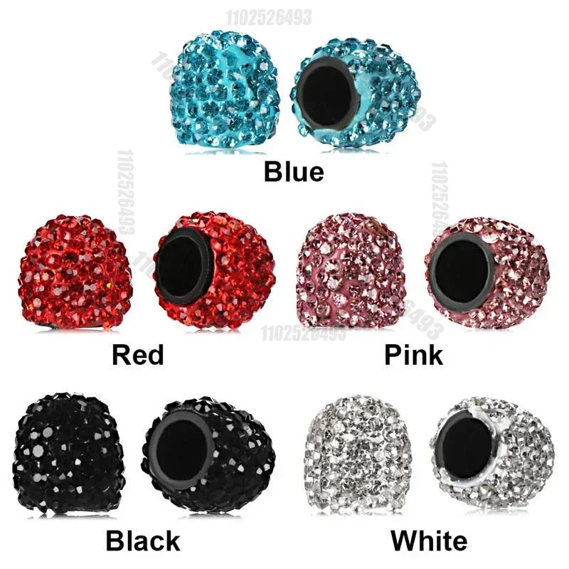 4PCS Bling Diamond Car Wheel Tire Valve Caps Tyre Rim Stem Covers for Automobiles Motorcycles Truck Bike Women Auto Amagi #6