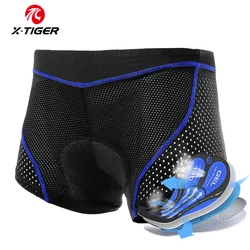 X-TIGER Cycling Shorts Breathable Mesh Cycling Underwear 5D Gel Pad Shockproof MTB Bike Shorts Men Shorts