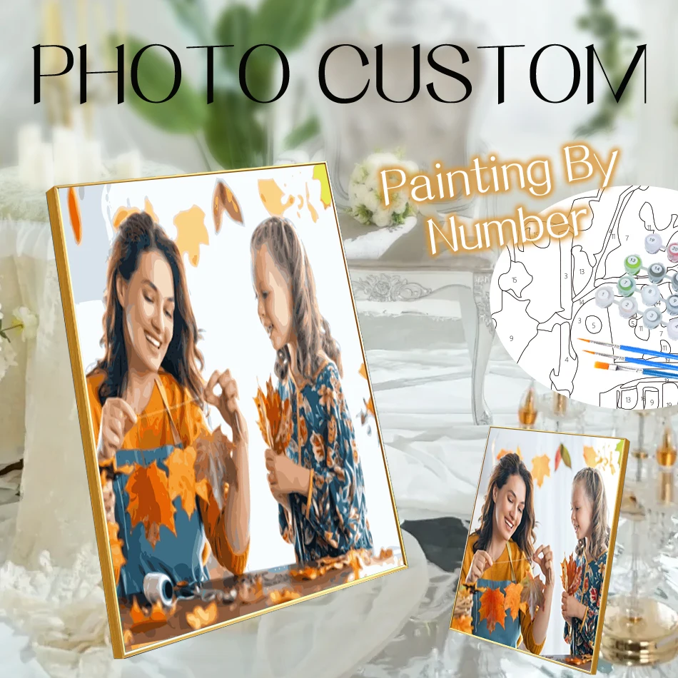 

PhotoCustom Thanksgiving Paint By Numbers Customize Your Own Painting By Numbers On Canvas Handpaint Diy Home Decor Wall Art