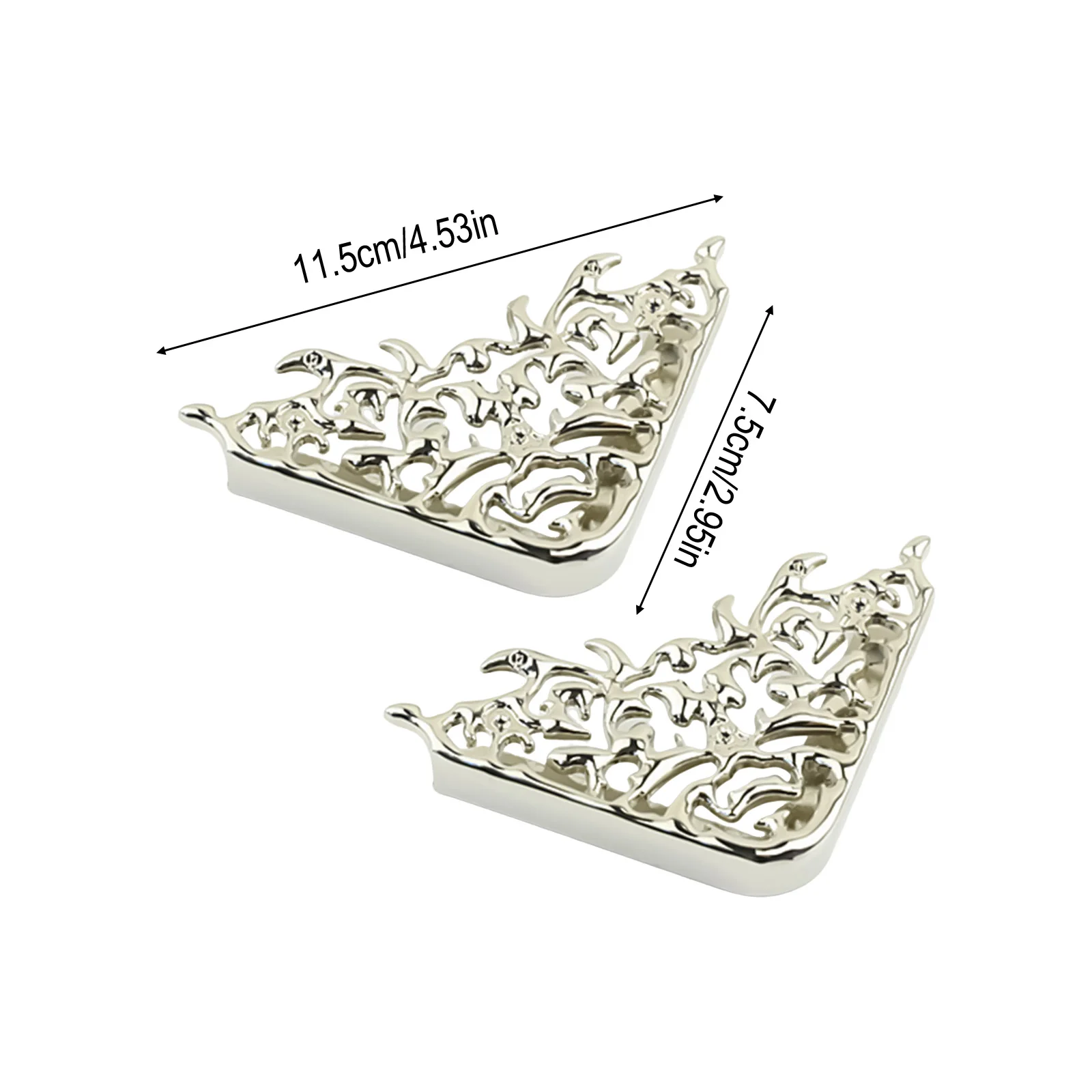 DIY Crafters Bag Corner Protector Hollow Bezel Edge Guard for Leather Handbags Purses Repair Decorative Metal Fittings Durable