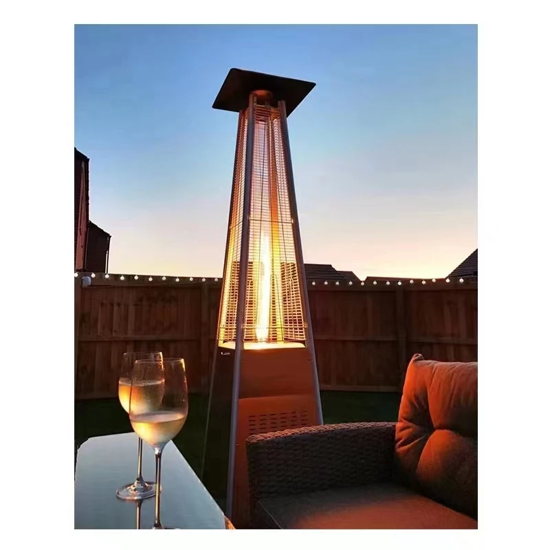

Event Decoration Pyramid Freestanding 13kw Stainless Steel Outdoor Gas Patio Heaters