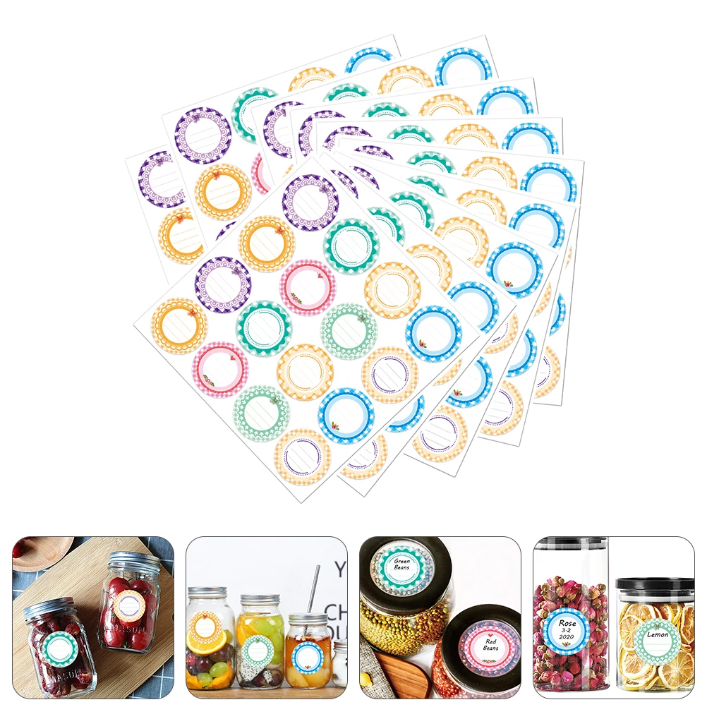 

Self-Adhesive Can Label Stickers PVC Waterproof Canning Labels for Jars Sealing Packaging Glossy Design Easy Peel Residue-Free