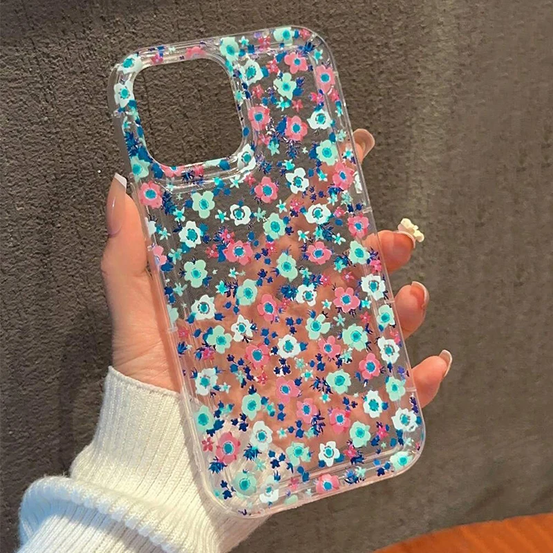 Colorful Flower Clear Phone Case for Xiaomi Redmi Note 13 12 11 Pro Plus 5G 12S 11S 10S 9 10 9S Soft Transparent Silicone Cover