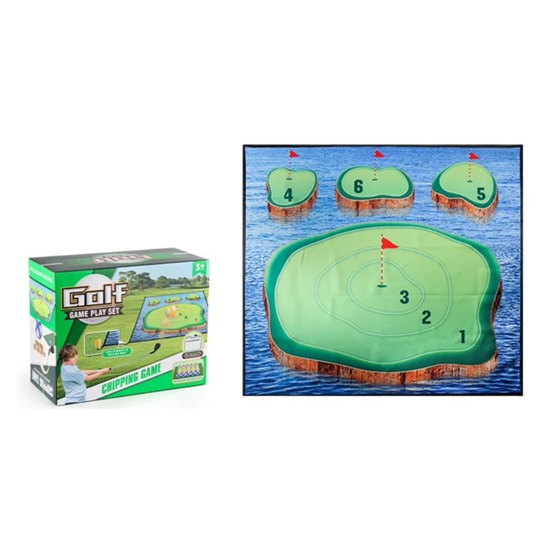 Golf Chipping Game Mat Set, Dart Practice Golf Hitting Training Mat for Adult Indoor Outdoor, Backyard Play Equipment