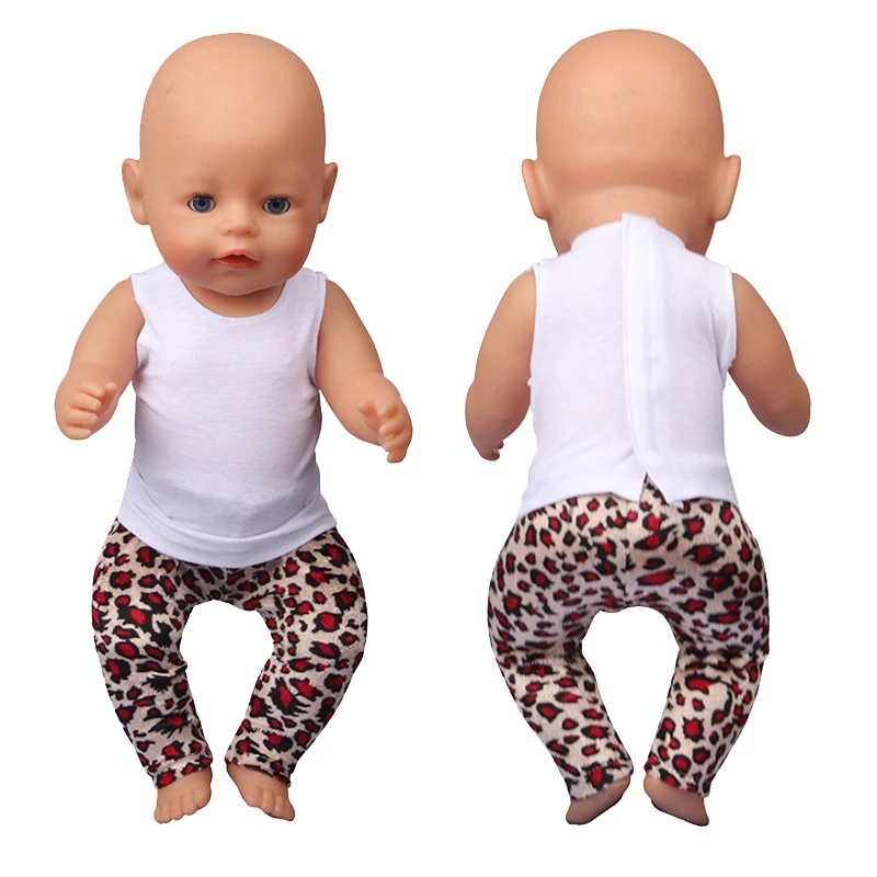 Baby geboren 43 cm Kleidung 17 Zoll Puppe Outfits Mode Leggings Anzug handgemachte Mädchen Kleidung für Puppe Accessoires DIY Spielzeug Geschenke