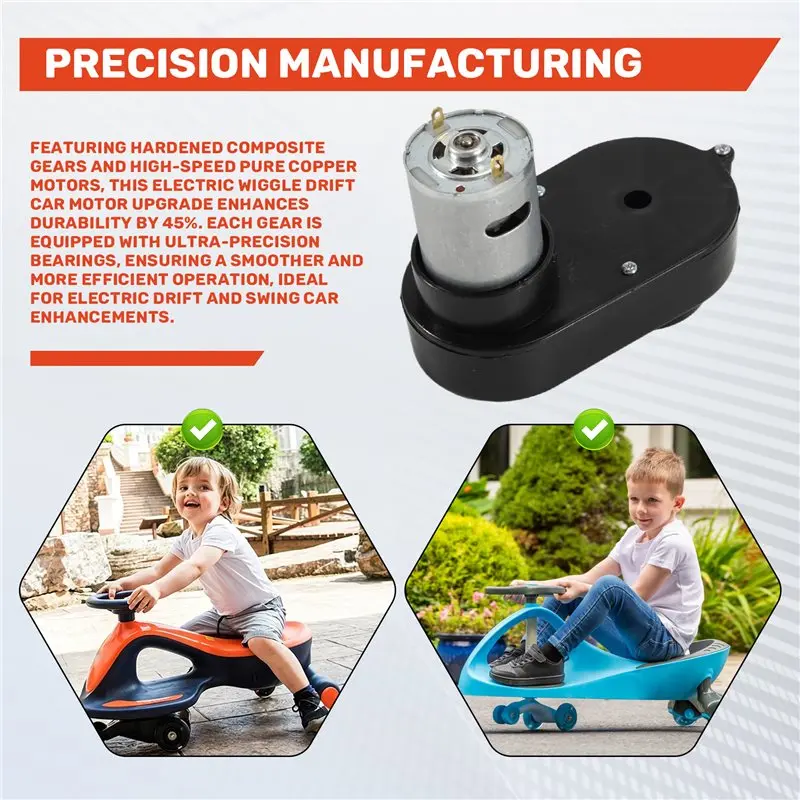 【NEW USER EXCLUSIVE】RS550 12V 9000 RPM High-Speed Electric Wiggle Car Motor Gearbox For Kids Ride On Drift Cars Replacement Part