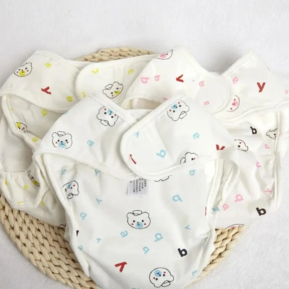 

Washable Cloth Baby Diaper Pant Bear Cotton Baby Training Pants Nappy Changing Cartoon Design Infants Nappies Children