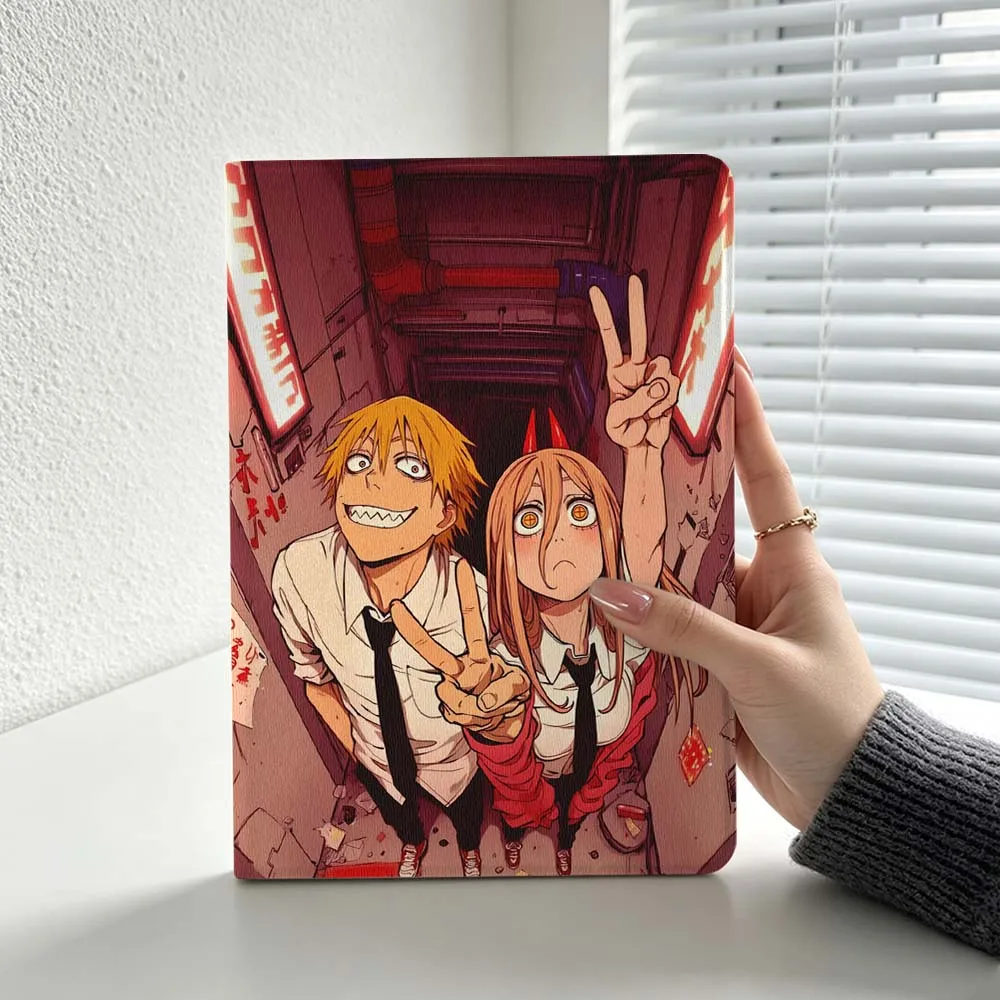 Cute C-Chainsaw Man Anime Cover For Lenovo Xiaoxin Lenovo Tab Pad Pro Plus K11 P12 M10 Legion Y900 Soft Inch Tablet Case