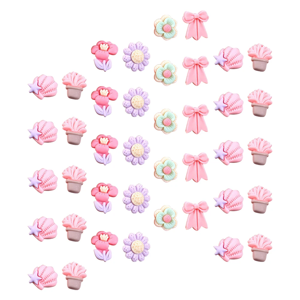 

50pcs Adorable Small Diy Decors Phone Case Accessories Craft Resin Ornaments Headdress Props For Festival Gifts Handmade Crafts