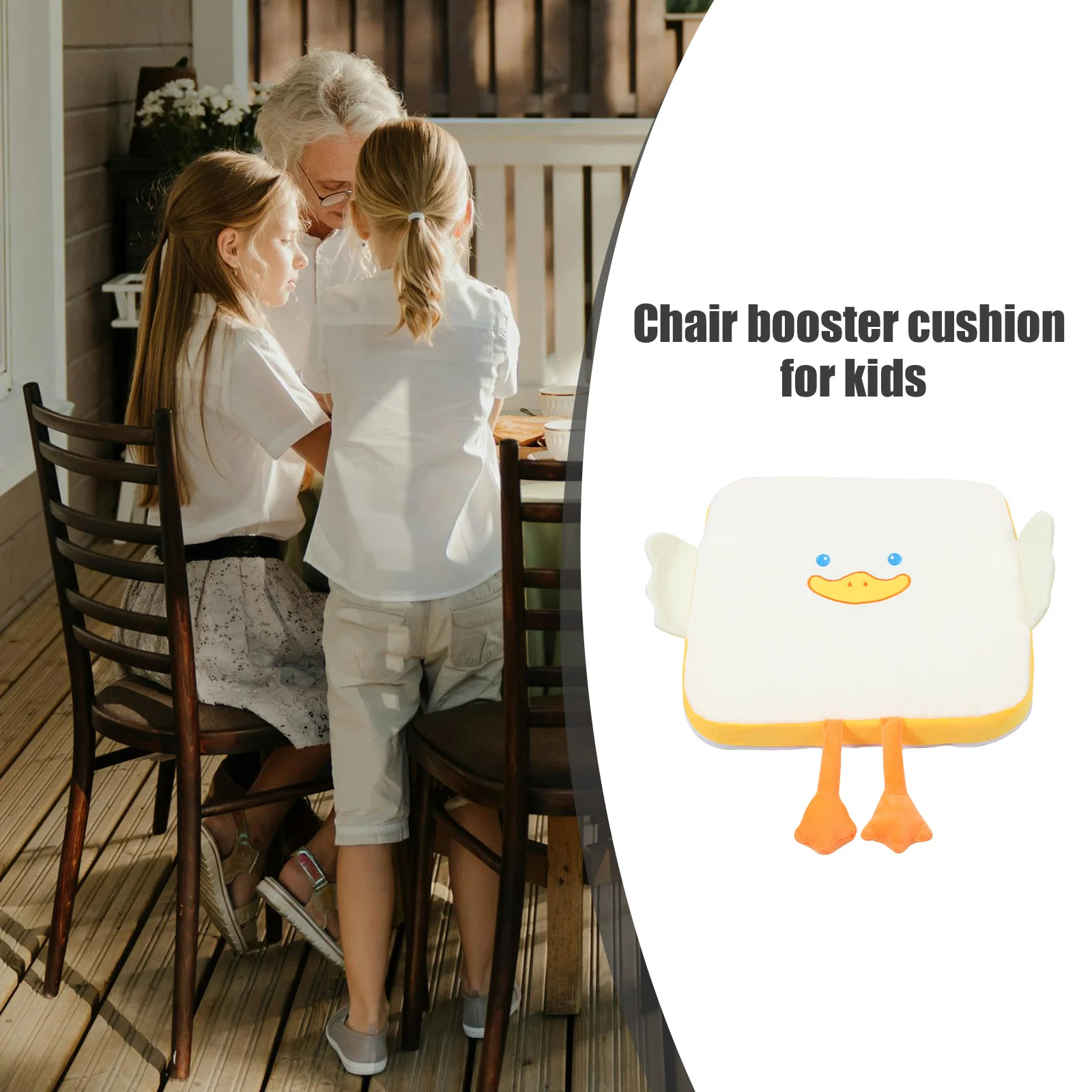 Cojín de asiento elevador para niños, altura gruesa, antideslizante, suave, para silla alta, mesa de comedor, asiento elevador para niños pequeños