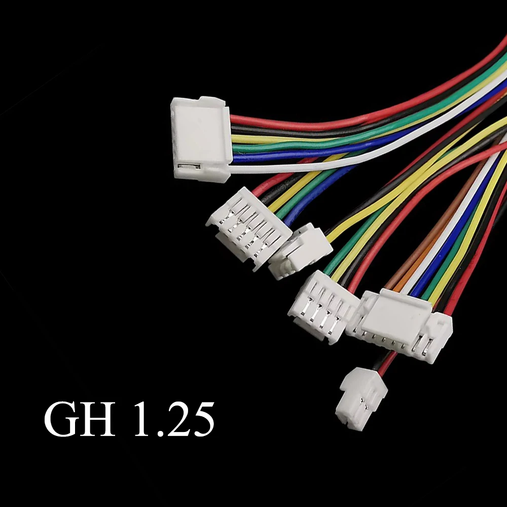 10Pcs JST GH1.25 2/3/4/5/6/7/8/9/10Pin Male Plug Cable Connector 150mm 28AWG Electric Wire GH 1.25mm