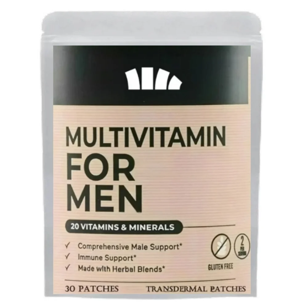 30 parches Parches transdermicos multivitaminos para hombre Energía, enfoque y rendimiento