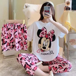 Women's New Three-piece Pajamas Homewear Set of Sweet Pajamas Cartoon Leisure Women's Homewear Pajamas Set