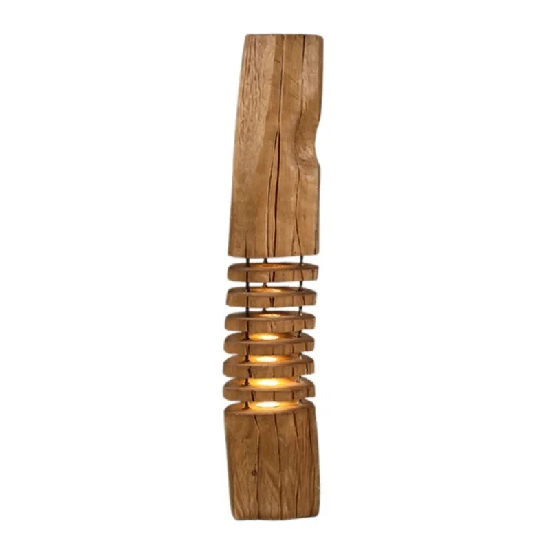 Light and shadow floor lamps, natural style living room lighting, rustic textured space lighting fixtures