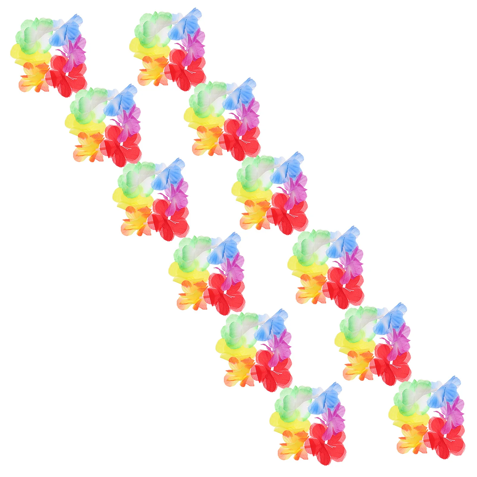 

10Pairs Colorful Hawaiian Wreath Wrist Straps Party Supplies Luau Photography Prop Hand Decor