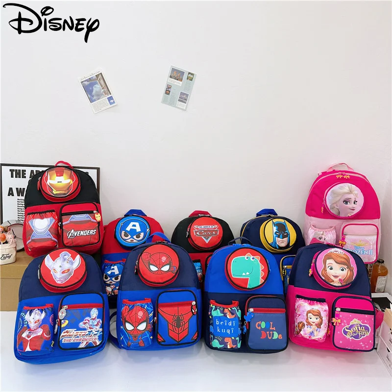 Disney Large Capacity Schoolbag para crianças, Cartoon Cartoon Backpack, Kindergarten Boys and Girls, Small Class, New