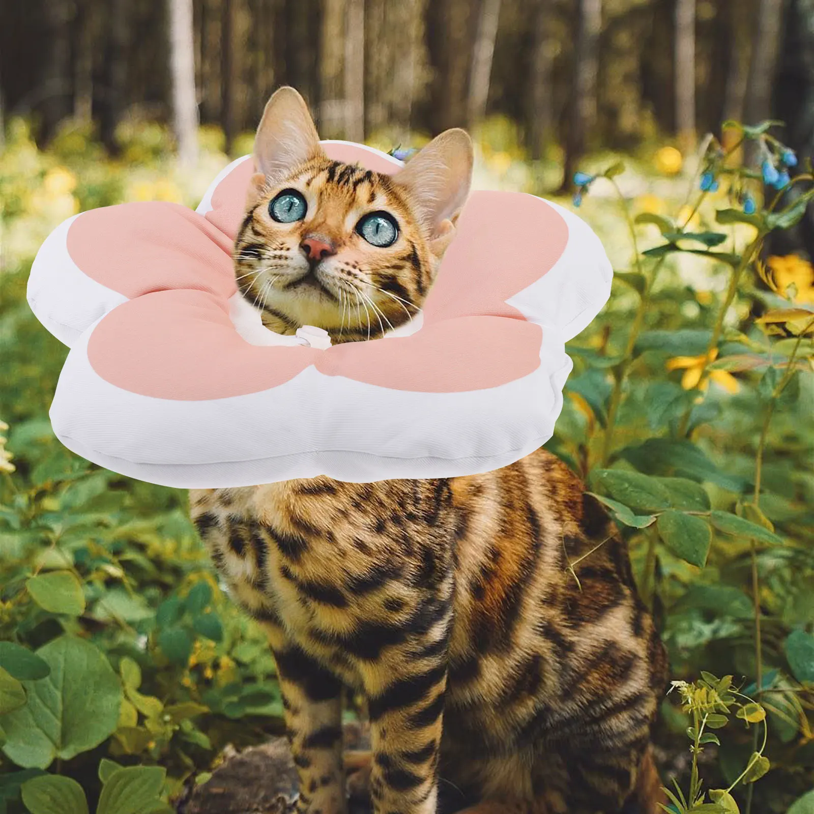 

Pet Protective Collar Anti Scratch Cone for Cat Recovery Kitten Elizabeth Circle Neck Wrap Safety Post Surgery Dog Accessories